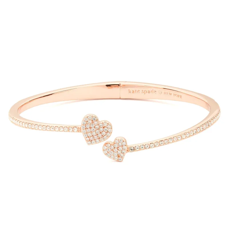 Yours Truly Pave Open Hinge Cuff sold by Ruumur