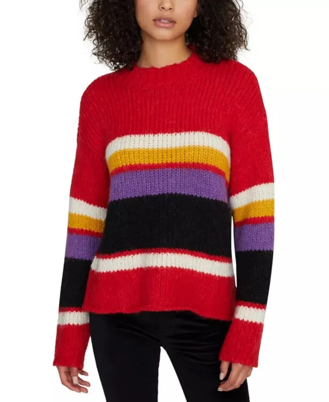 Sanctuary Women's Striped Knit Sweater Red Size Medium sold by Ruumur