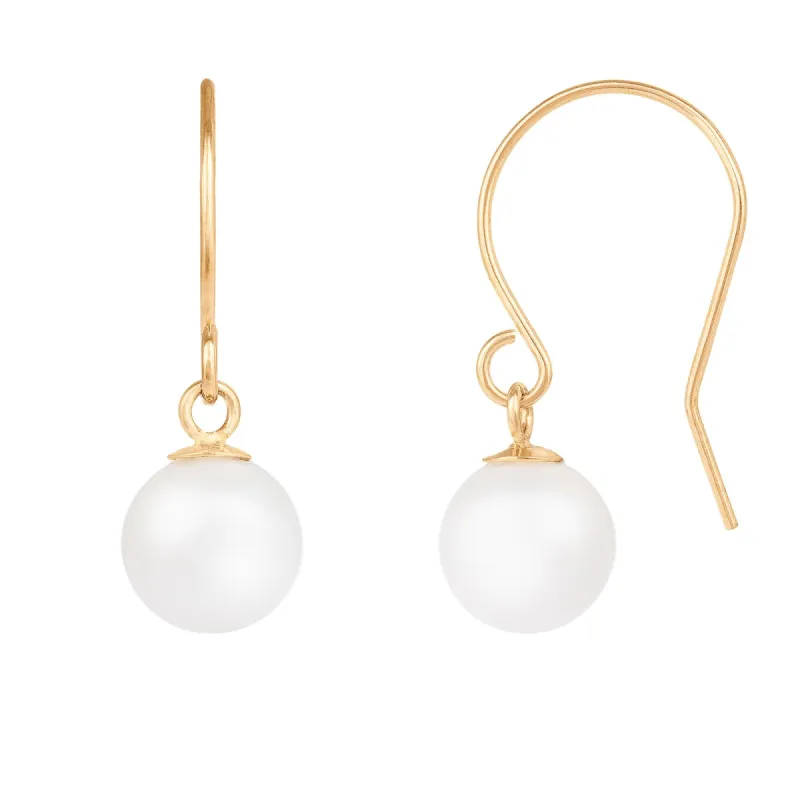 Splendid Pearls 14K Yellow Gold Earrings HOF-61WY sold by Ruumur
