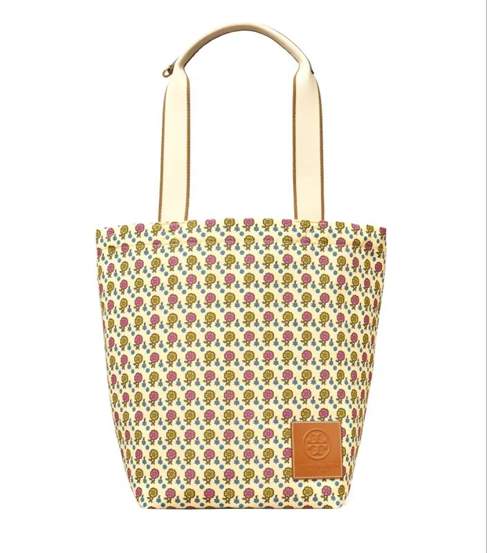 Tory Burch Ivory Floral Daisy Ella Deconstructed Printed Tote sold by Ruumur