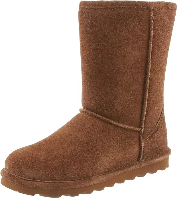 BEARPAW Women's Elle Short Wide Cadet Boot Suede Classic Hickory Ii sold by Ruumur
