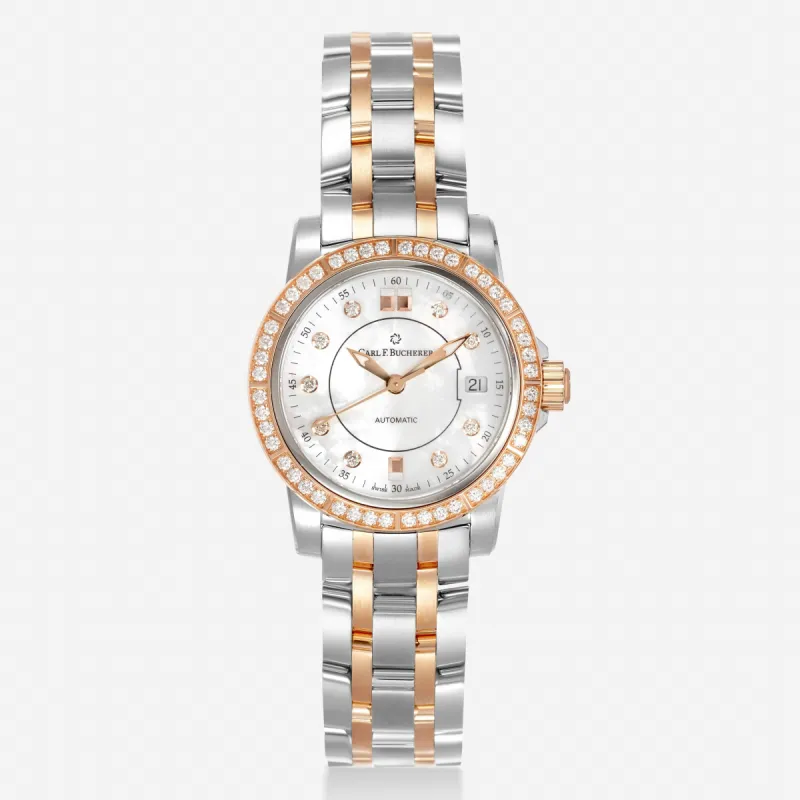 Carl F. Bucherer Diamond Patravi AutoDate Two Tone Automatic Ladies' Watch 00.10621.07.77.31 sold by Ruumur