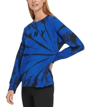 DKNY Women's Sport Tie-Dyed Logo Top Green Size Small sold by Ruumur