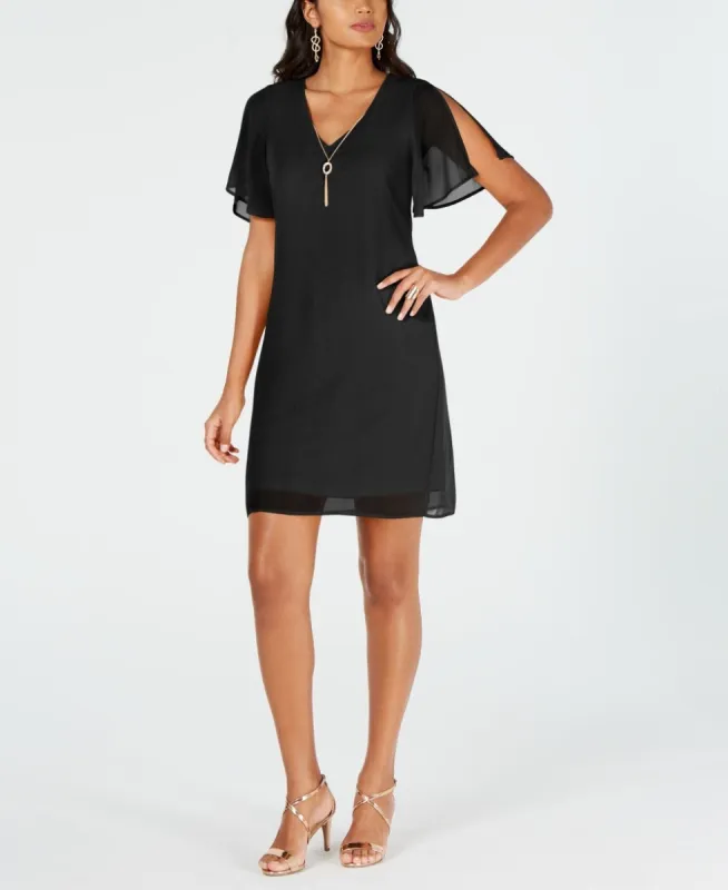 Thalia Sodi Women's Necklace Shift Dress Black Size Large sold by Ruumur