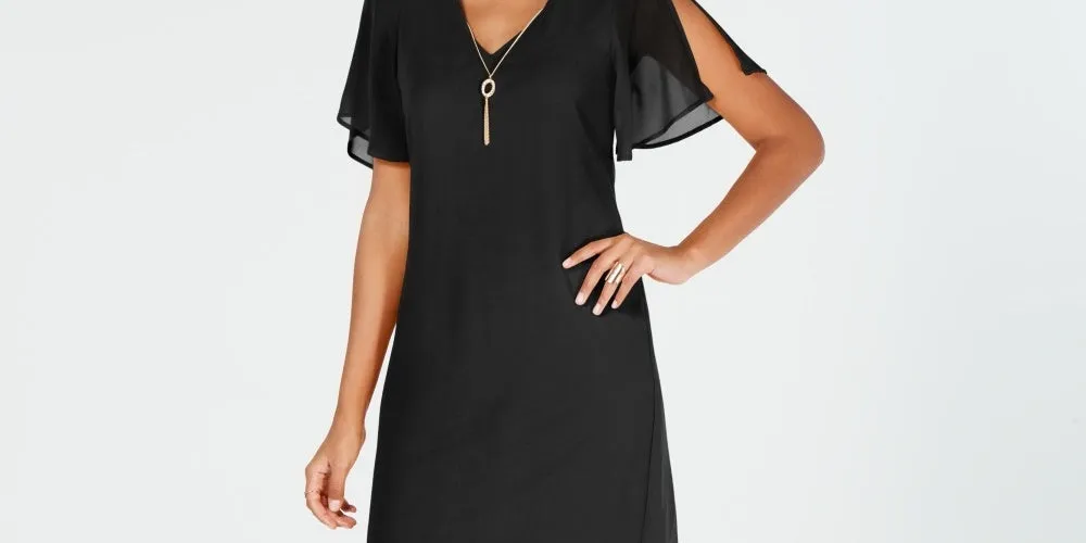 Thalia Sodi Women's Necklace Shift Dress Black Size Large sold by Ruumur product image thumbnail 2