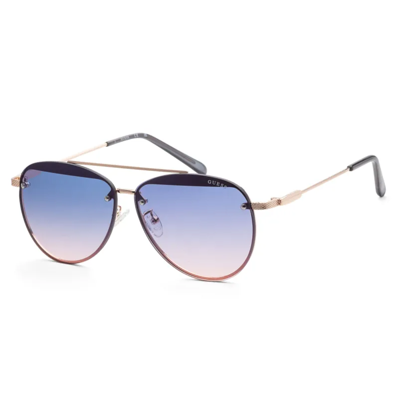 Guess Women's 63 mm Shiny Rose Gold Sunglasses GF0386-28W sold by Ruumur