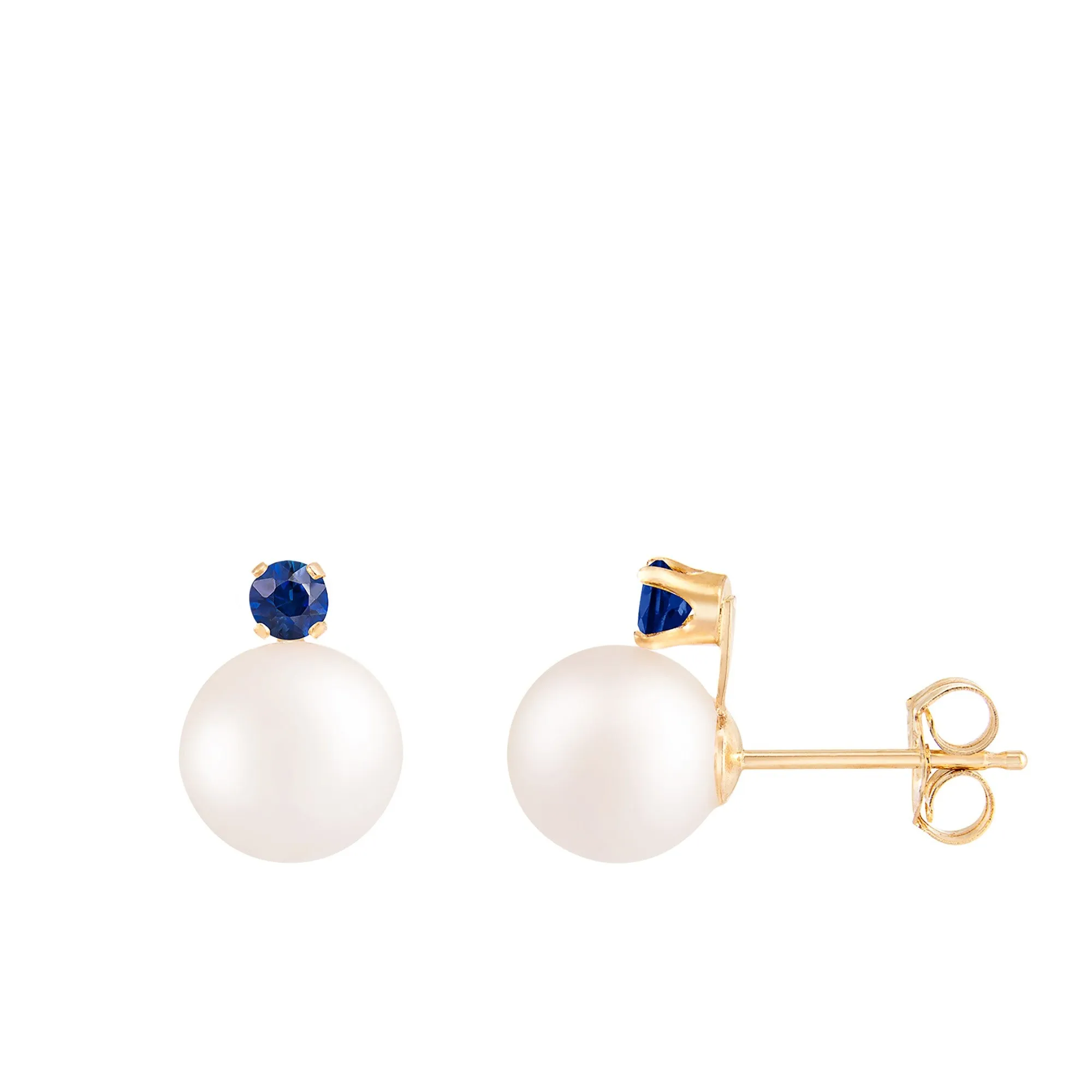 Splendid Pearls 7mm Saphire Pearl Earrings sold by Ruumur