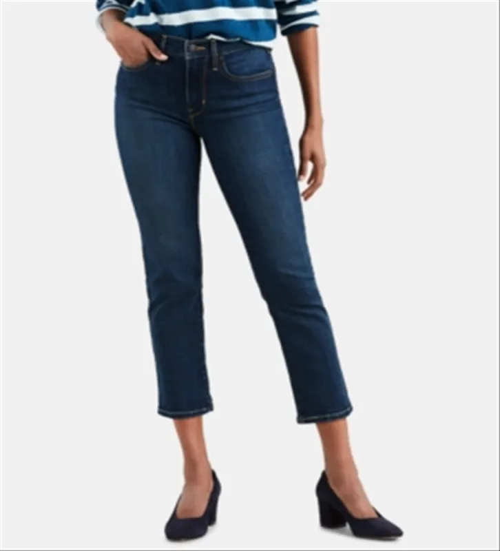 Levi's Women's 724 Straight Crop High Rise Leg Jeans Blue Size 25 sold by Ruumur