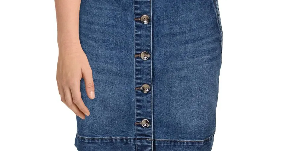 Maison Jules Women's Denim Mini Skirt Blue Size 6 sold by Ruumur product image thumbnail 2