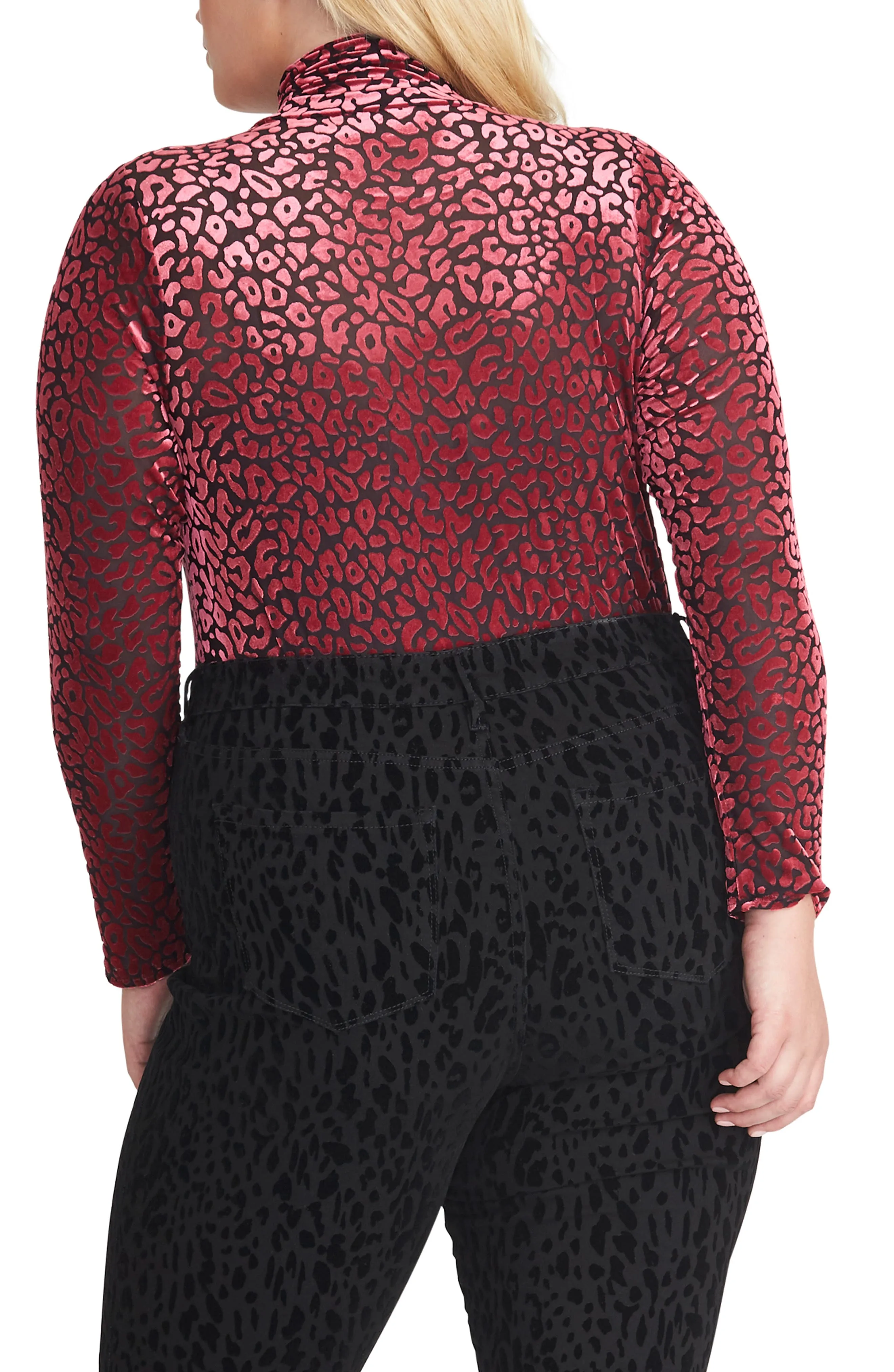 Rachel Rachel Roy Women's Plus Size Val Leopard Turtleneck Top Pink Size 1X sold by Ruumur product image thumbnail 2