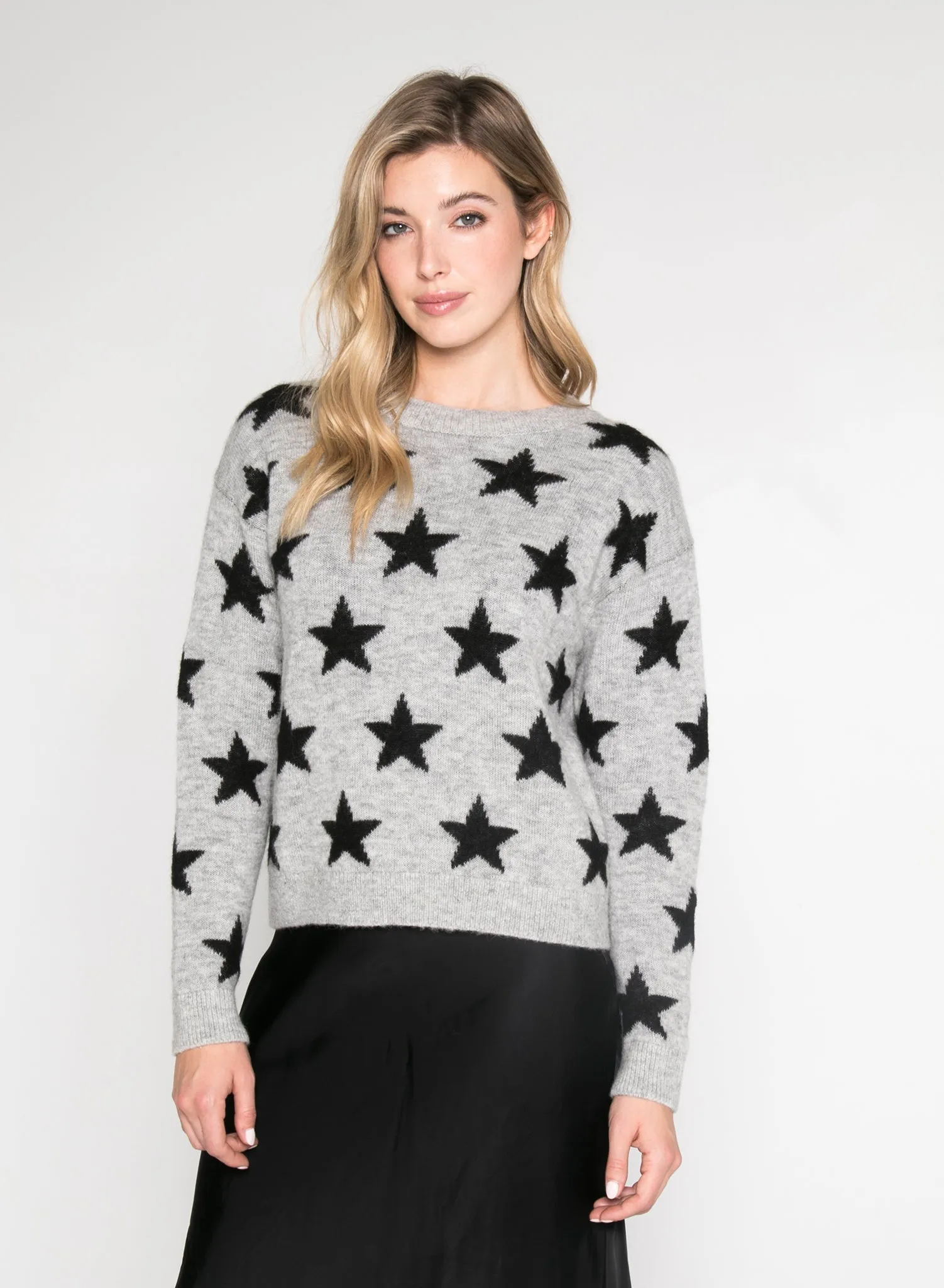 ALL-OVER STARS - Dropped Shoulder Sweater sold by Ruumur