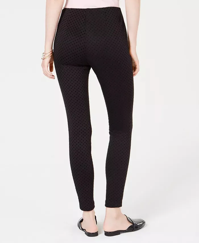 Maison Jules Women's Flocked Dotted Skinny Pants Black Size Extra Small sold by Ruumur product image thumbnail 2
