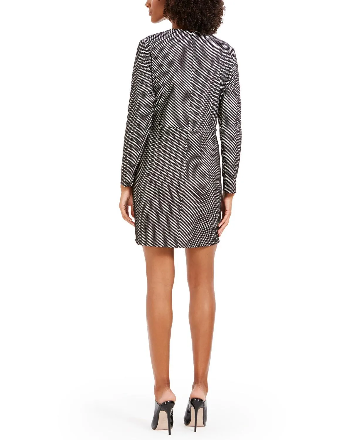 NY Collection Women's Faux Wrap Sheath Dress Black Size Petite Large sold by Ruumur product image thumbnail 3