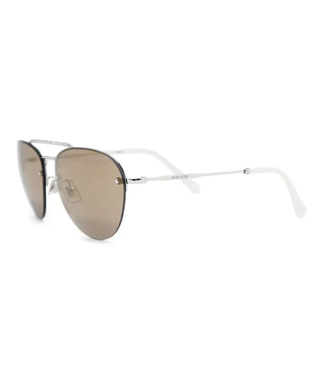 Miu Miu Aviator Sunglasses SMU54US 1BC1C0 59 made by Ruumur