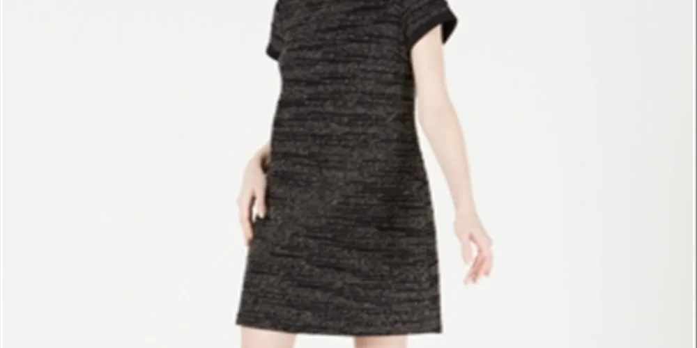 Maison Jules Women's Heather Sleeveless Peter Pan Collar Above the Knee Shift Dress Black Size X-Large sold by Ruumur product image thumbnail 5