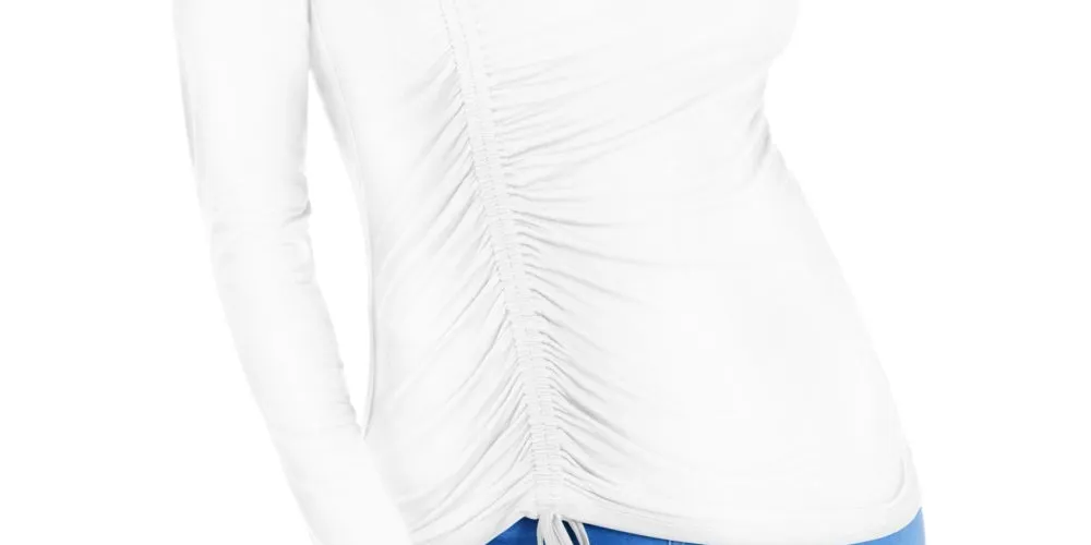 Thalia Sodi Women's Cinch-Front Rhinestone Top White Size Small sold by Ruumur product image thumbnail 3