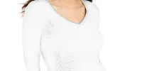 Thalia Sodi Women's Cinch-Front Rhinestone Top White Size Small sold by Ruumur