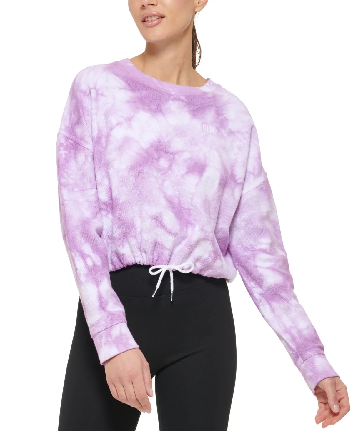 DKNY Women's Cotton Tie Dyed Sweatshirt Purple Size Large sold by Ruumur