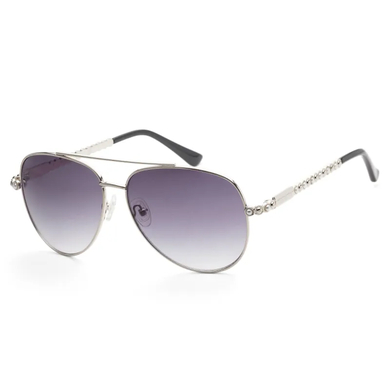 Guess Women's 59 mm Shiny Light Nickeltin Sunglasses GF0356-10B sold by Ruumur