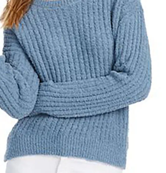 Crave Fame Juniors' Ribbed Cropped Sweater Blue Size Medium sold by Ruumur product image thumbnail 3