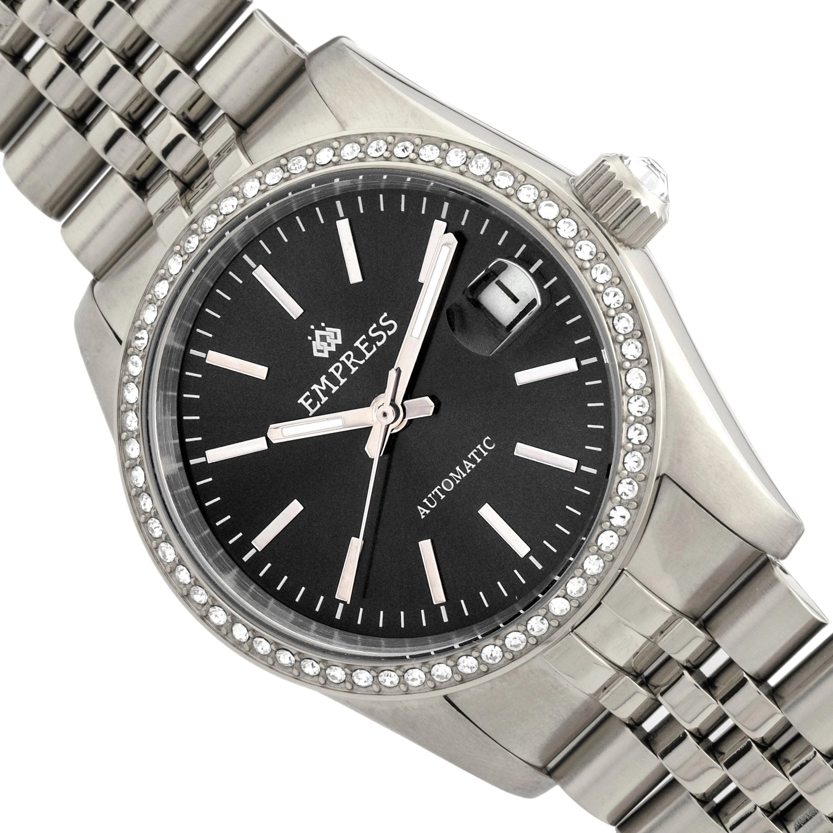Empress Constance Automatic Bracelet Watch w/Date - Silver/Black sold by Ruumur product image thumbnail 3