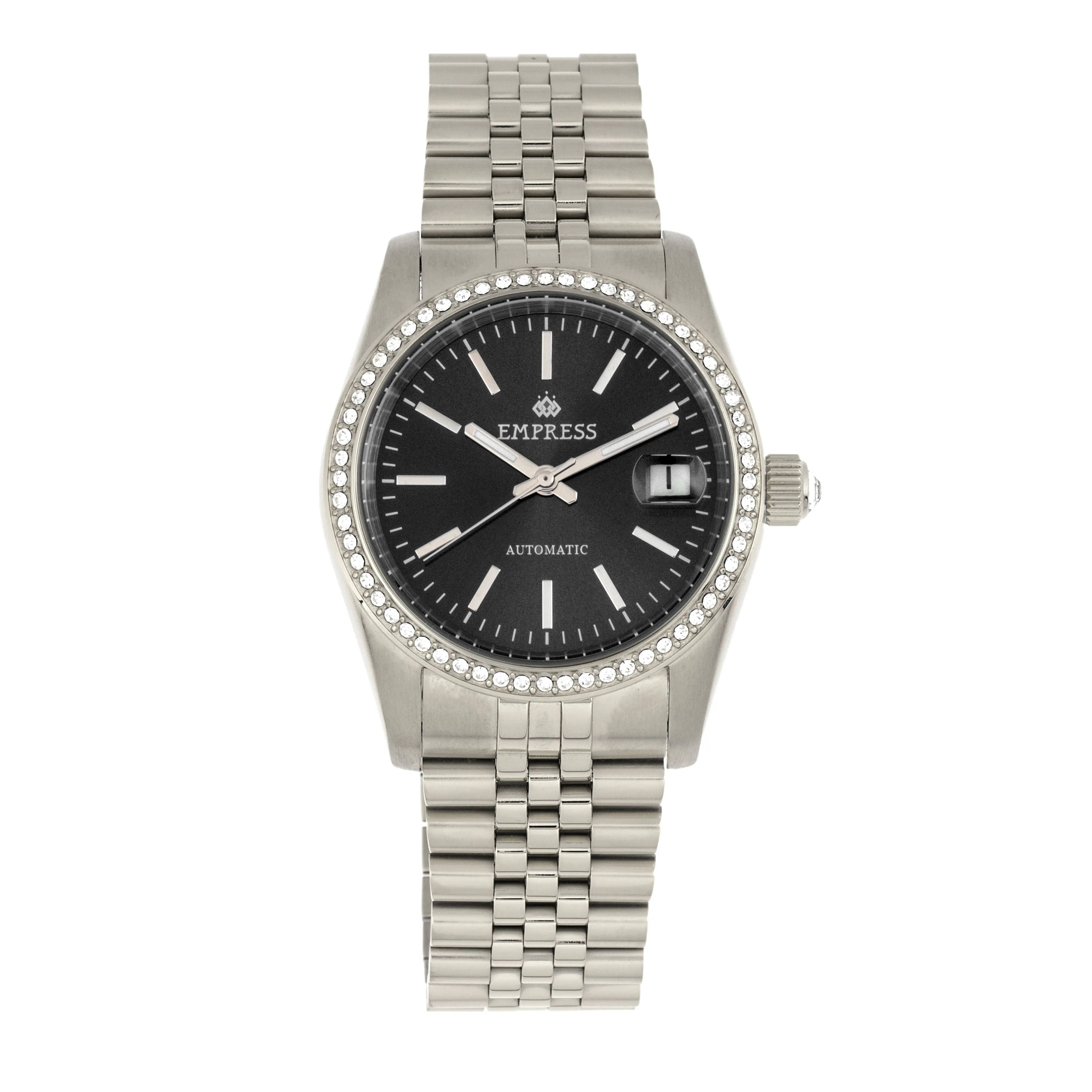 Empress Constance Automatic Bracelet Watch w/Date - Silver/Black sold by Ruumur