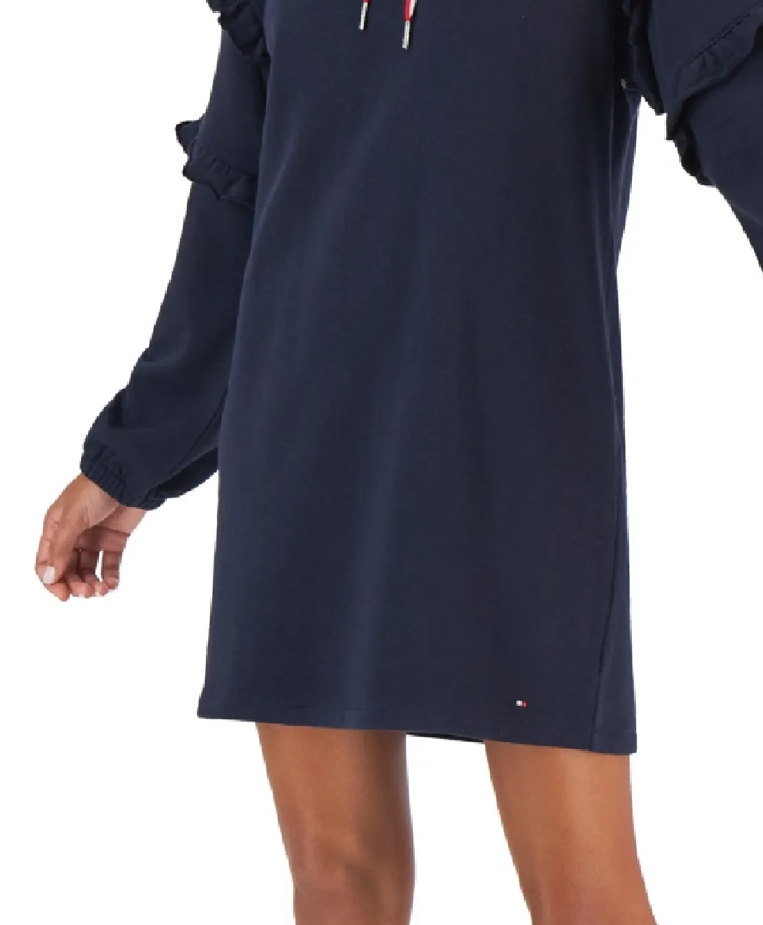 Tommy Hilfiger Women's Ruffle Sleeve Sweatshirt Dress Blue Size Large sold by Ruumur product image thumbnail 3