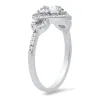 Sterling Silver Multi-cut Halo CZ Ring sold by Ruumur