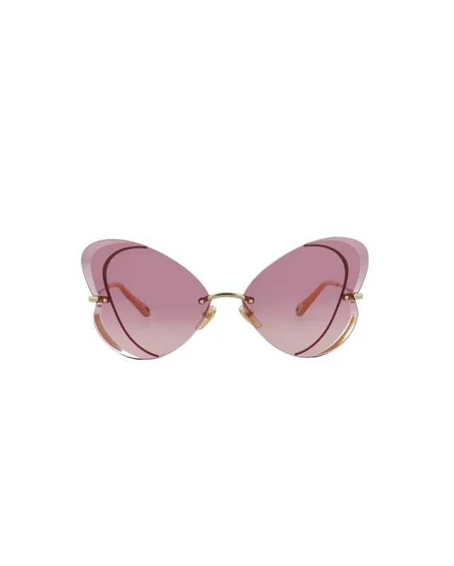 Chloe Cat Eye-Frame Metal Sunglasses, Style #  CH0064S-30011506004 sold by Ruumur