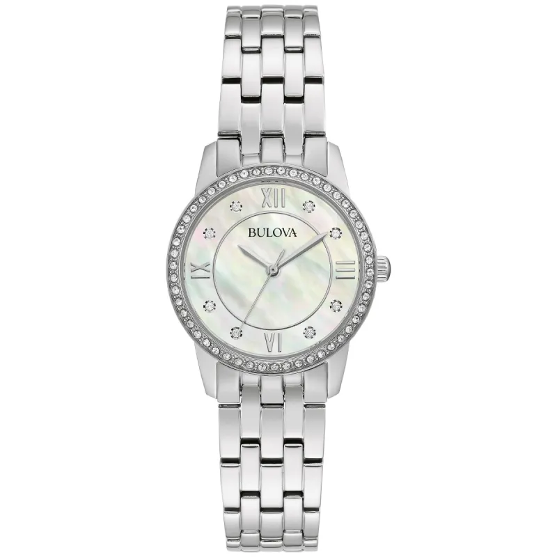 Bulova Women's Classic 32mm Quartz Watch Crystal Bezel 96X155 sold by Ruumur