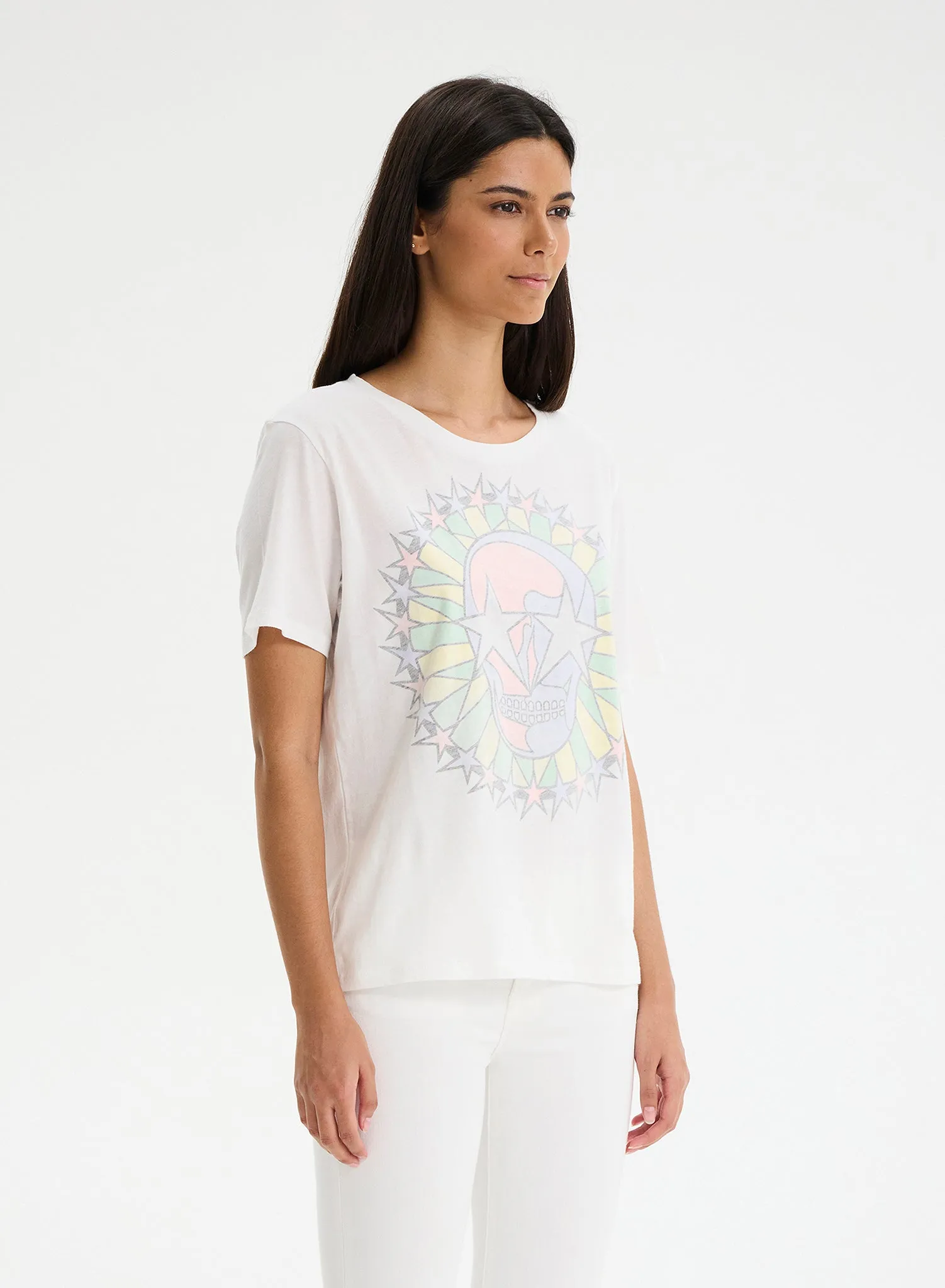 STAINED GLASS SKULL - Wide T-Shirt sold by Ruumur product image thumbnail 2