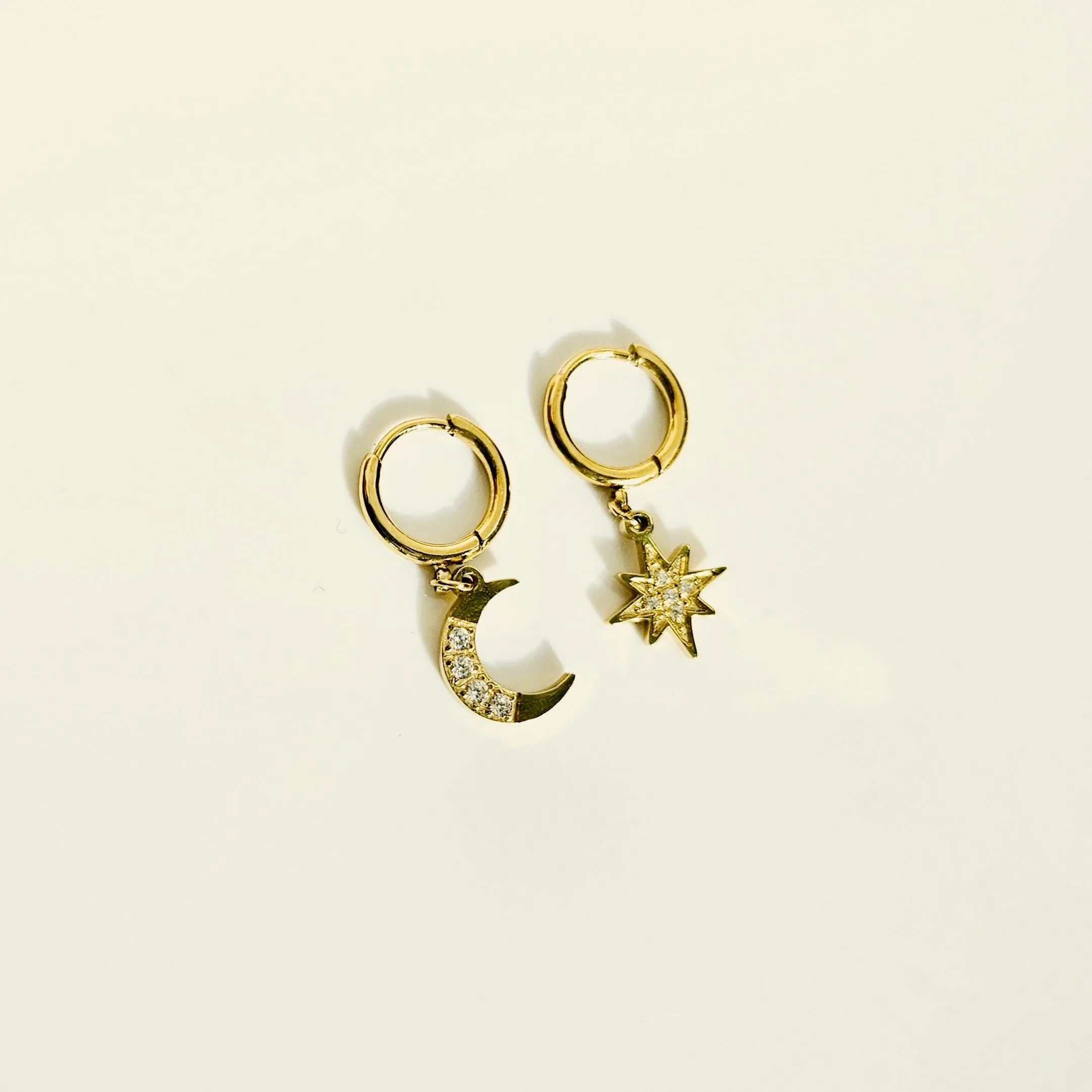 Moon and Star Hypoallergenic Earrings sold by Ruumur product image thumbnail 5