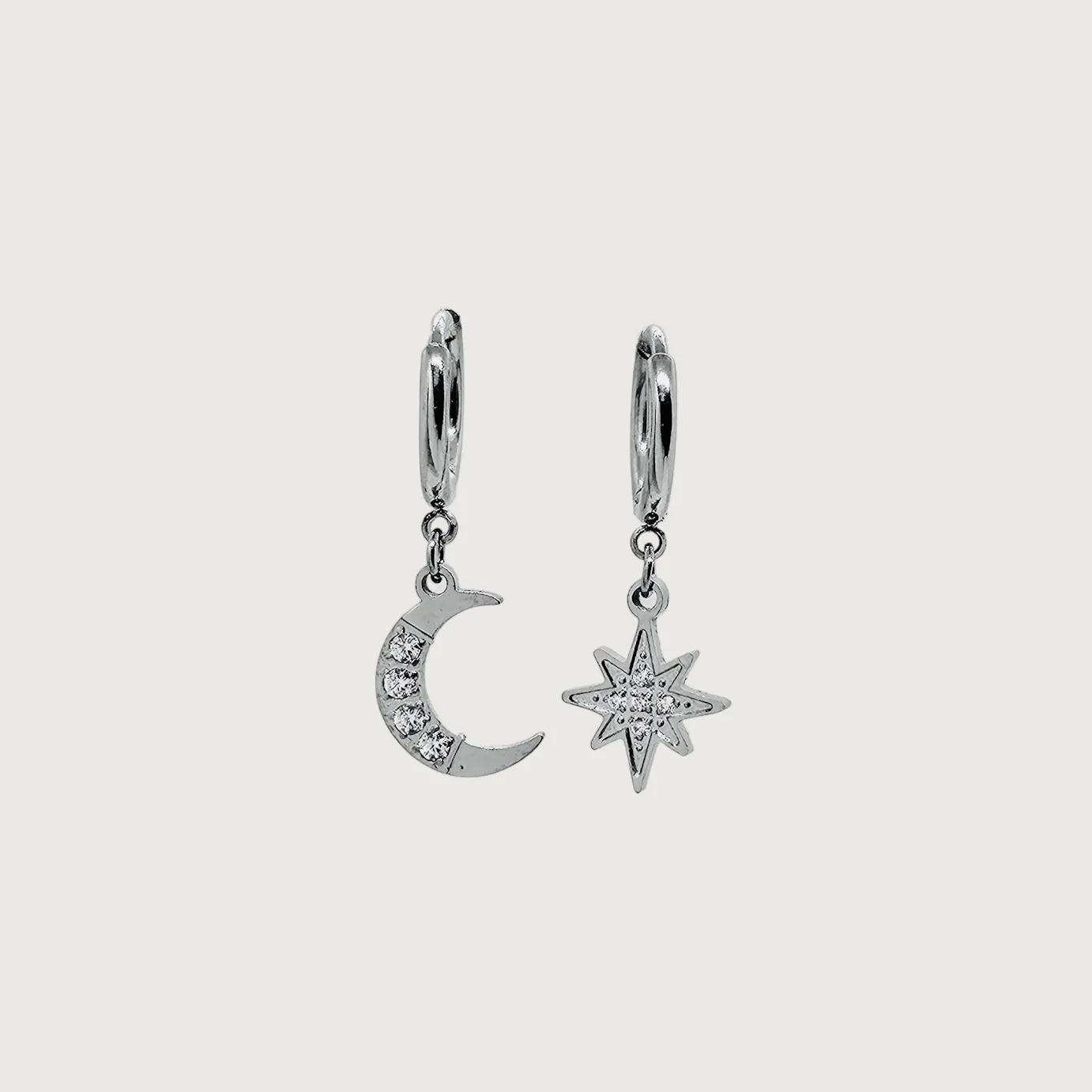 Moon and Star Hypoallergenic Earrings sold by Ruumur product image thumbnail 2