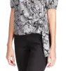 Michael Kors Women's Metallic Paisley Wrap Top Black sold by Ruumur
