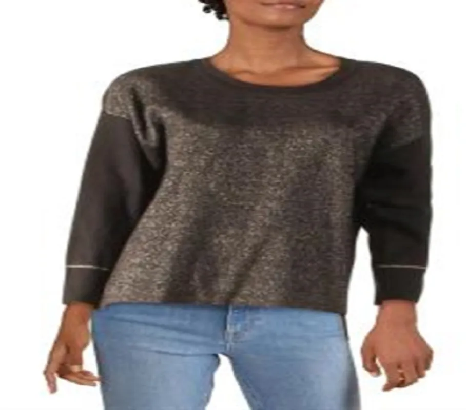 Anne Klein Women's Knit Metallic Pullover Sweater Black sold by Ruumur