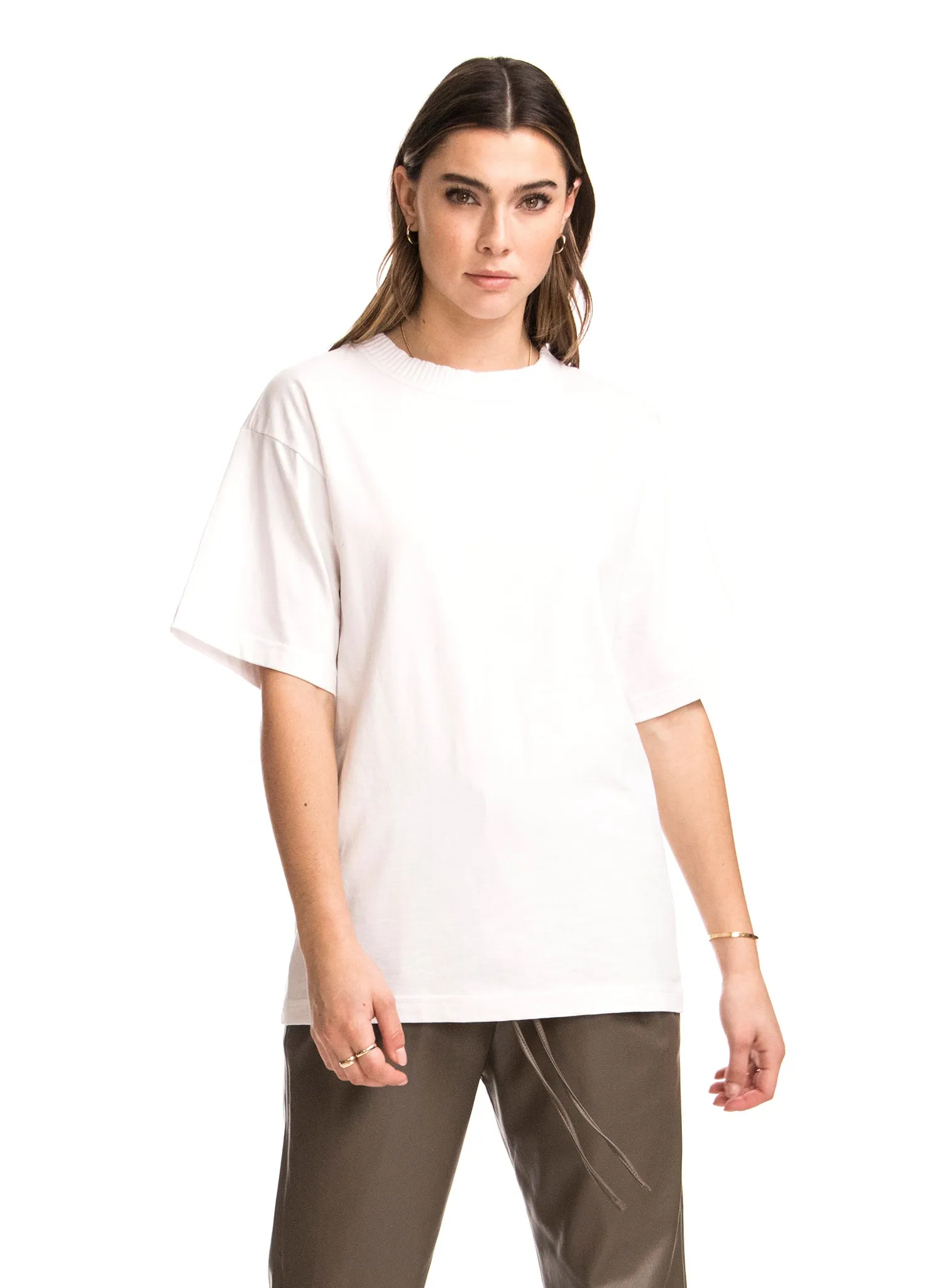 CHARLIE - Collar Rib Oversized T-Shirt sold by Ruumur