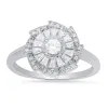 Sterling Silver Vintage CZ Swirl Ring sold by Ruumur