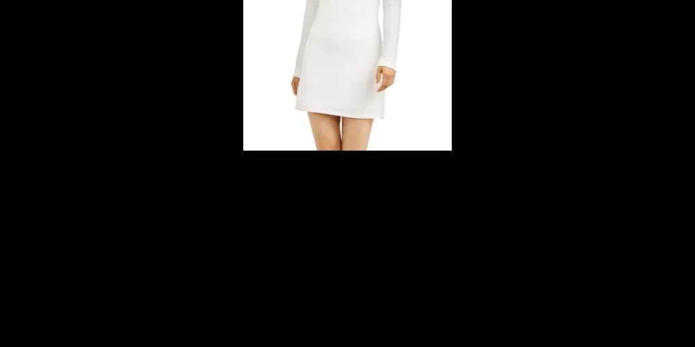 Speechless Women's Glitter Cut Out Long Sleeve Jewel Neck Mini Body Con Cocktail Dress White Size 3 sold by Ruumur product image thumbnail 2