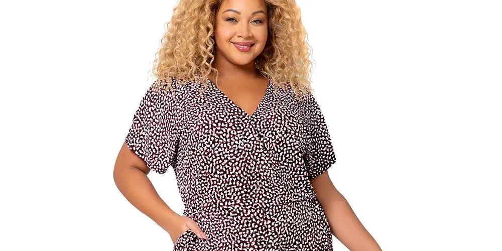 Leota Women's Ruby Wide Leg Jumpsuit Gray Size 2X sold by Ruumur product image thumbnail 2