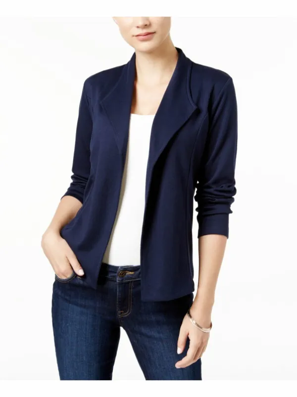 Maison Jules Women's Long Sleeve Open Cardigan Top Blue Size XX-Small sold by Ruumur
