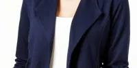 Maison Jules Women's Long Sleeve Open Cardigan Top Blue Size XX-Small sold by Ruumur