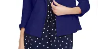 Maison Jules Women's Long Sleeve Open Cardigan Top Blue Size XX-Small sold by Ruumur
