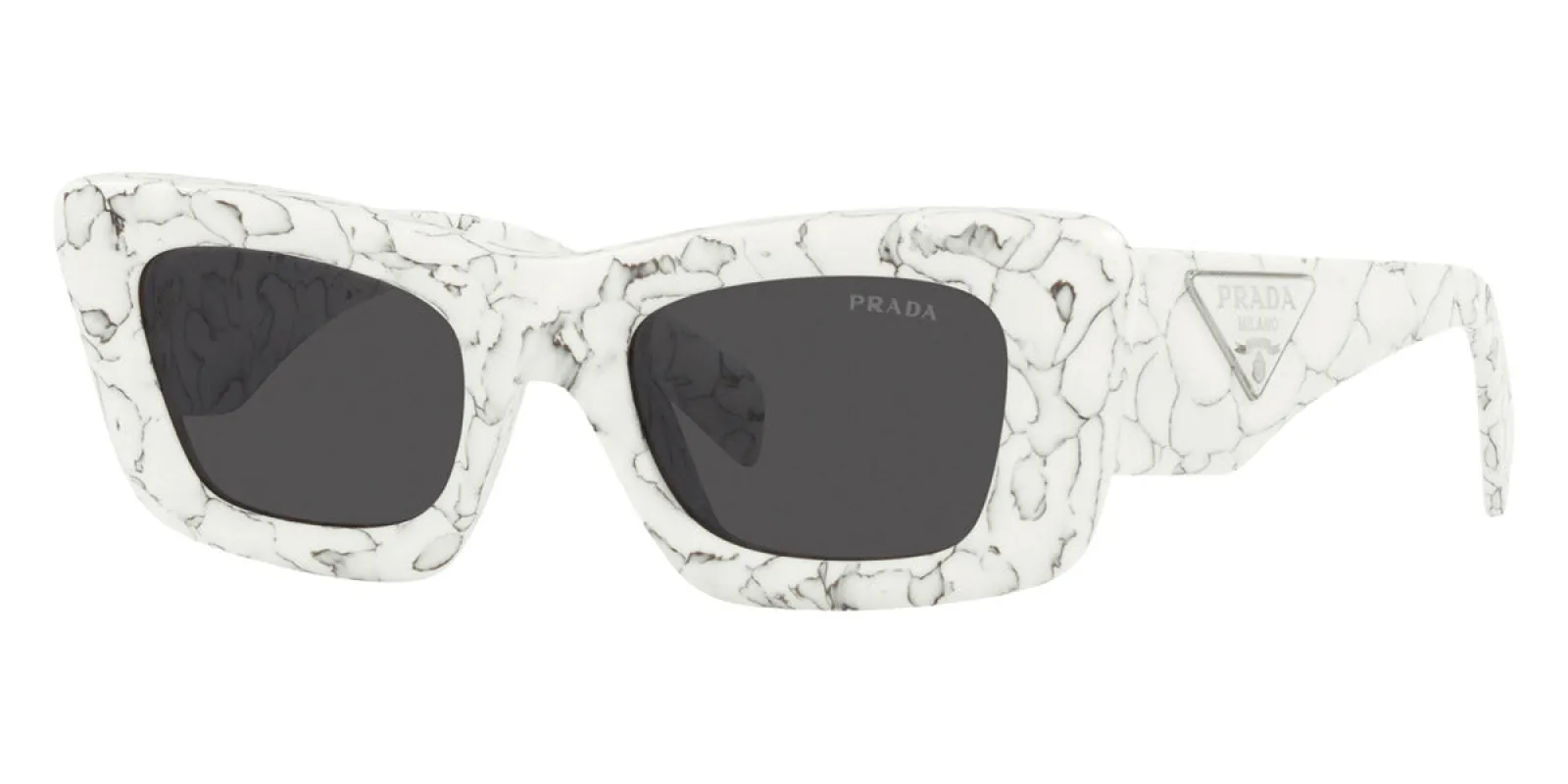 Prada Women's Fashion 52mm Matte White Marble Sunglasses sold by Ruumur