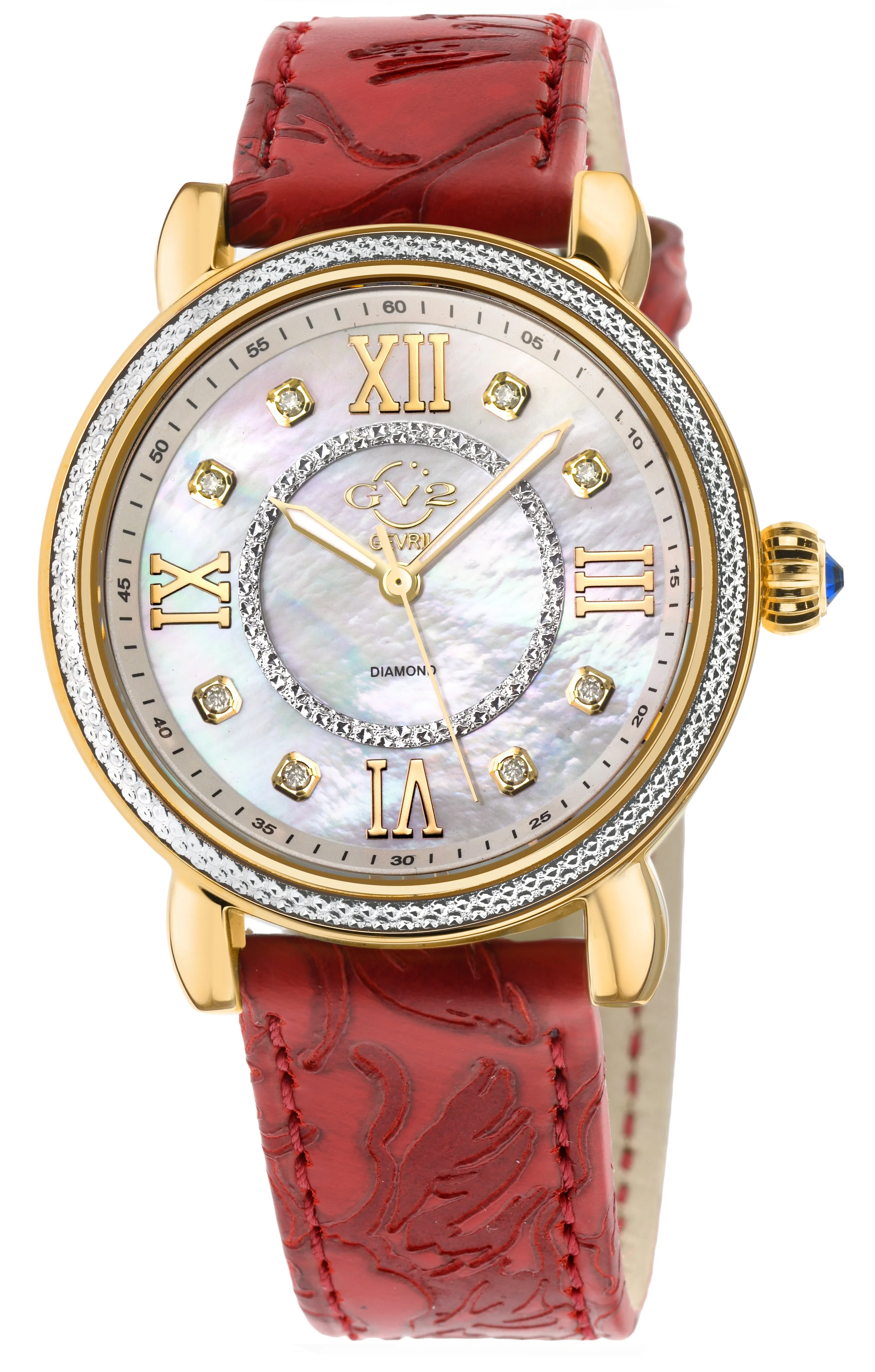 GV2 by Gevril Women's Marsala 37mm Quartz Watch 9866 sold by Ruumur