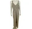 City Chic Women's Plus Carmine Linen Blend Striped Jumpsuit Pink size- 2XL sold by Ruumur