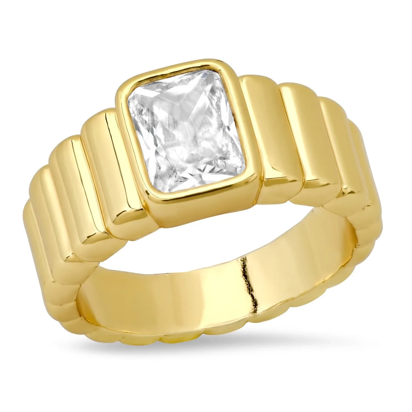 Art Deco Emerald Cut Statement Ring sold by Ruumur