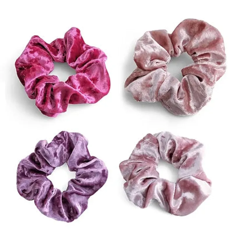 Velvet Scrunchies, 4 Pack sold by Ruumur