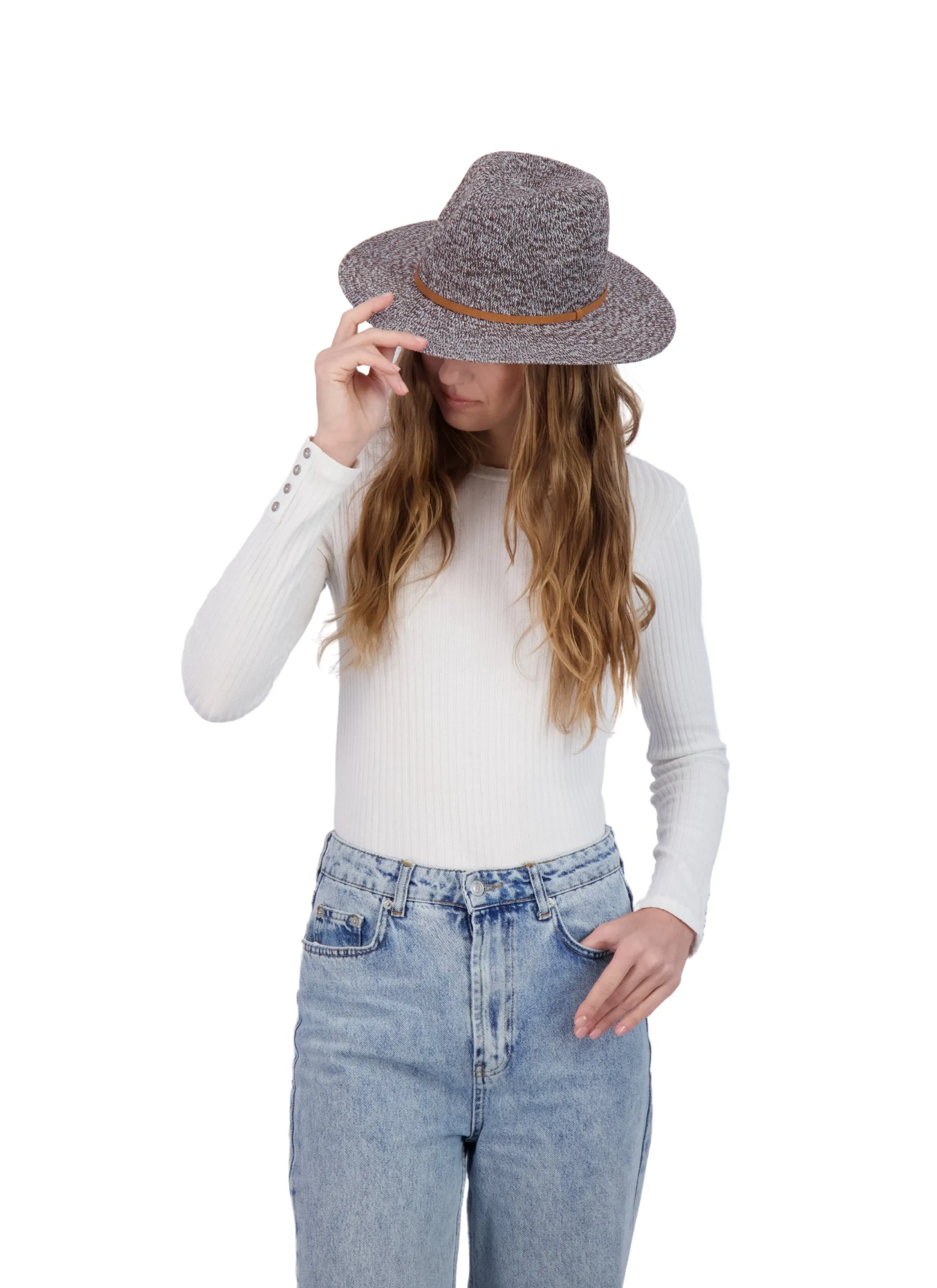 Tahari Women's Lightweight Packable Panama Hat with Faux Suede Band sold by Ruumur product image thumbnail 3