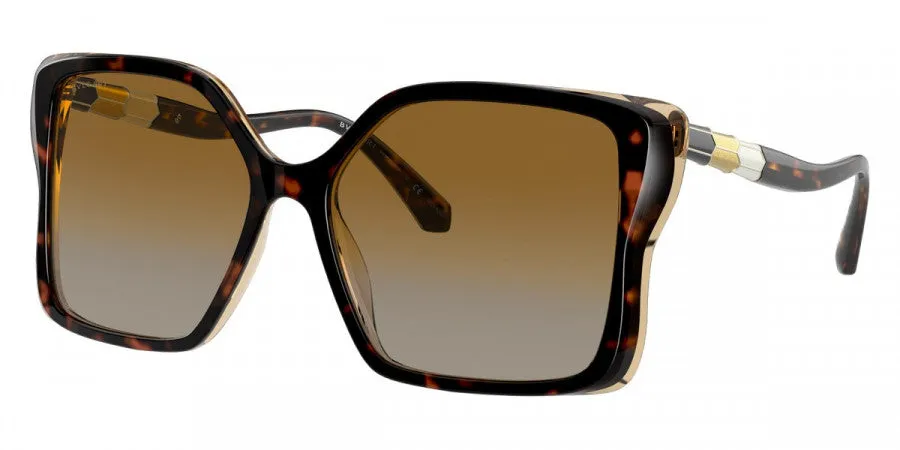 Bulgari Women's 57 mm Havana and Amber and Yellow Clea Sunglasses BV8229B-5488T5-57 sold by Ruumur