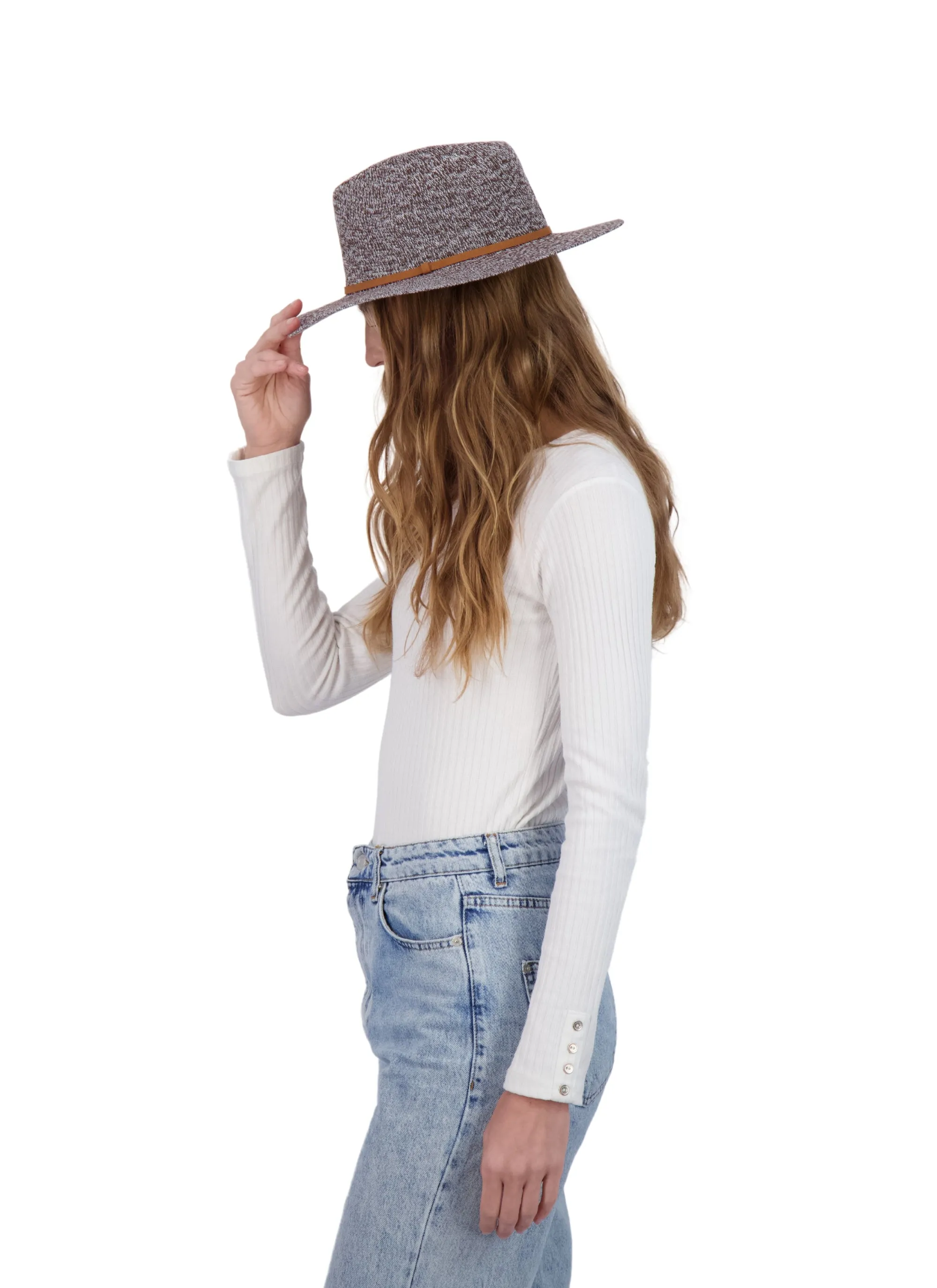 Tahari Women's Lightweight Packable Panama Hat with Faux Suede Band sold by Ruumur product image thumbnail 5
